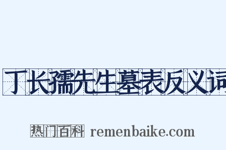丁长孺先生墓表反义词是什么意思的图片